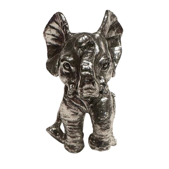 4 Vintage Arthur Court Baby Elephant Napkin Rings Holders Heavy Silvertone - Picture 6 of 10